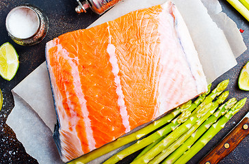 Image showing raw salmon