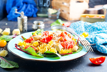 Image showing pasta with chicken