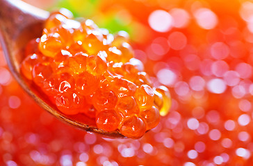 Image showing red salmon caviar