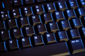 Image showing Black Keyboard Detail