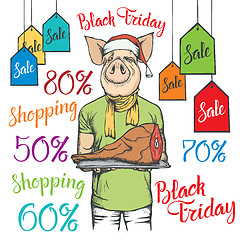 Image showing Black Friday Sale Vector Concept