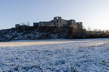 Image showing Castle ruin by the city of Borgholm in Sweden