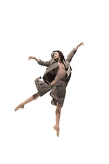 Image showing Beautiful slim young female modern jazz contemporary style ballet dancer