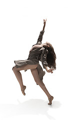 Image showing Beautiful slim young female modern jazz contemporary style ballet dancer