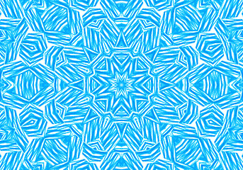 Image showing Abstract bright blue concentric pattern