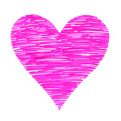 Image showing Abstract bright colorful heart on white