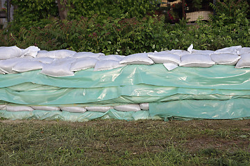 Image showing Sandbags Wall