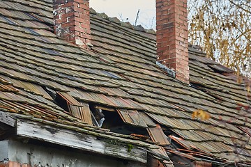 Image showing Collapsed House Roof