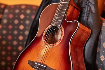 Image showing Acoustic Guitar Detail