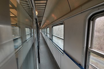 Image showing Old Passenger Train interior