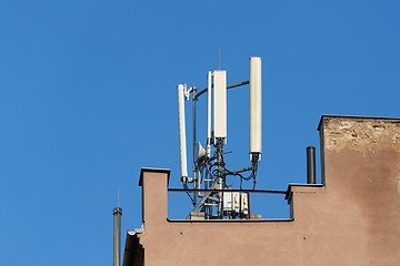 Image showing Transmitter mobile network antennas