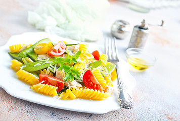 Image showing salad with pasta