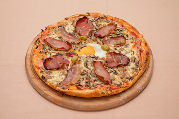 Image showing Proscuitto Pizza Whole