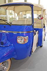 Image showing Blue Auto Rickshaw