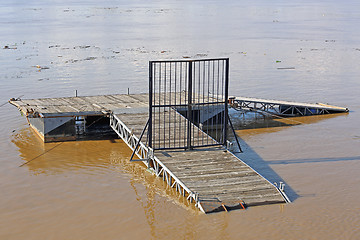 Image showing River Floods Pontoon