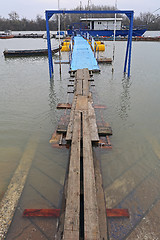 Image showing Floods Planks Bridge