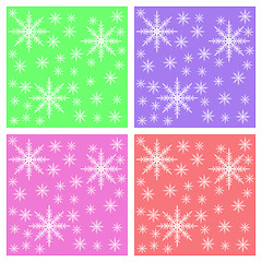 Image showing Snowflake background for Postcards