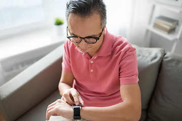 Image showing close up of man with smart watch