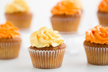 Image showing close up of cupcakes with buttercream frosting