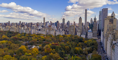 Image showing Fall Color Autumn Season Buildings of 5th Avenue NYC