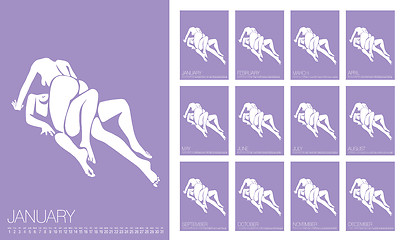 Image showing Vector Erotic Calendar 2020