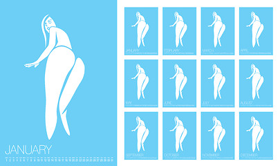 Image showing Vector Erotic Calendar 2020