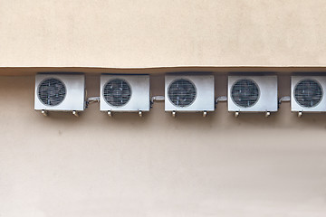 Image showing Many Air-conditioner Exterior Units