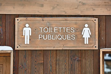 Image showing Toilet signs for male and female