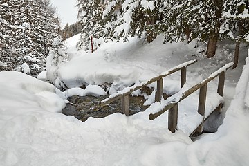 Image showing Winter Snowy Mountain Hiking