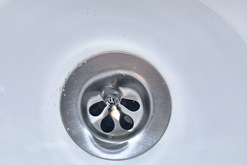 Image showing Bathroom sink drain