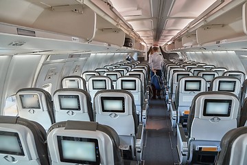 Image showing Plane cabin interior