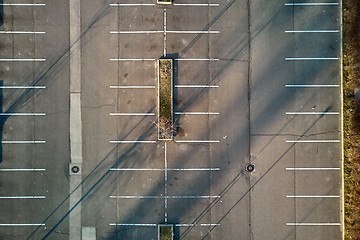 Image showing Empty Carpark Aerial