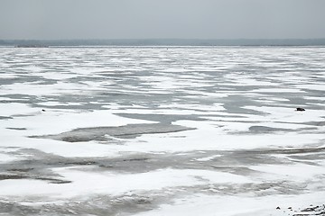 Image showing Frozen lake surface