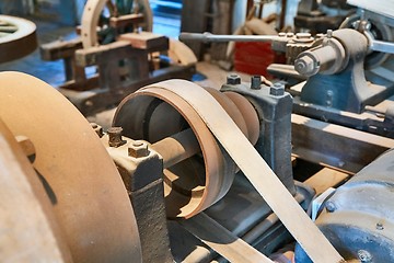 Image showing Electric motor rusting in an old factory