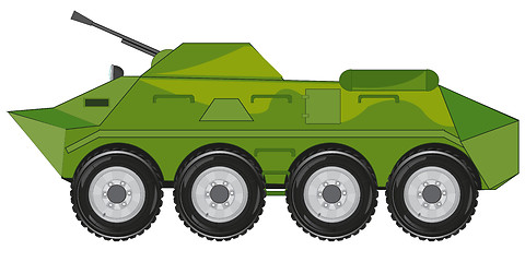 Image showing Vector illustration of the military machine of the combat machine