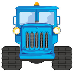 Image showing Vector illustration of the cartoon blue crawler type frontal