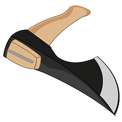 Image showing Tools carpenter axe on white background is insulated