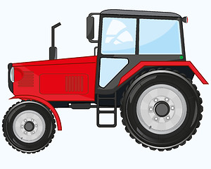 Image showing Transport facility tractor on white background is insulated