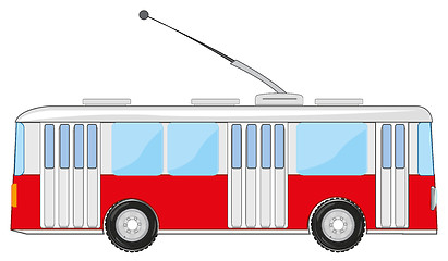 Image showing Vector illustration of the public transport trolley bus