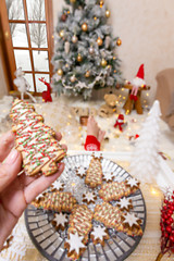 Image showing Decorated and iced Christmas cookies