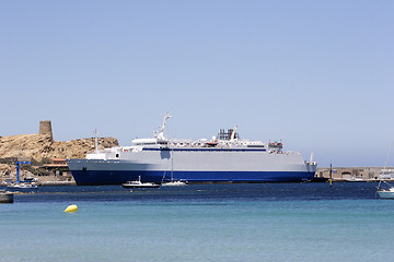 Image showing ferry boat to Corsica in port