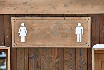 Image showing Toilet signs for male and female