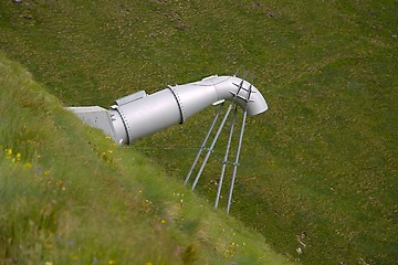 Image showing Avalanch trigger gas pipe in the mountains