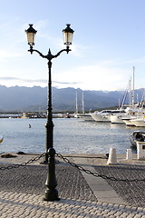 Image showing view of Calvi port marina corsica