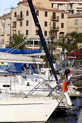 Image showing view of Calvi port marina corsica