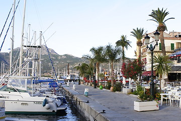 Image showing view of Calvi port marina corsica