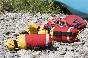 Image showing river rescue throw lines