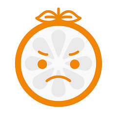 Image showing Emoji - angry orange. Isolated vector.