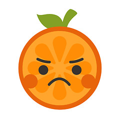 Image showing Emoji - angry orange. Isolated vector.