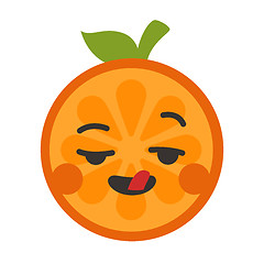 Image showing Emoji - crazy orange. Isolated vector.